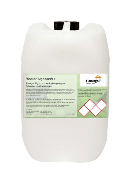 BIOSTAR® Algesan+ 1 L – Flüssiges Algenmittel zur Behandlung von Schwebe-, Faden- und Schmieralgen im Teich